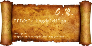 Offák Magdaléna névjegykártya